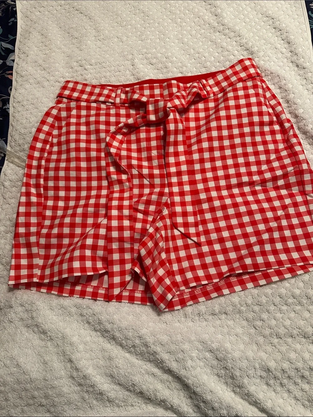 Lane Bryant Red White checked shorts